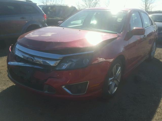 3FAHP0KC4AR345657 - 2010 FORD FUSION SPO RED photo 2