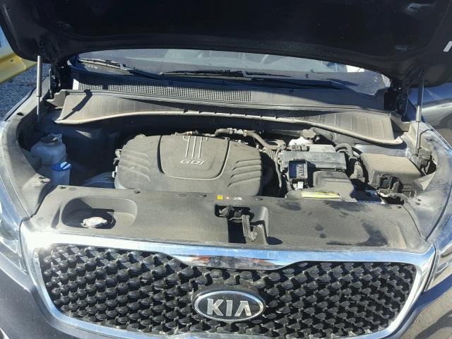 5XYPHDA50HG244262 - 2017 KIA SORENTO EX GRAY photo 7