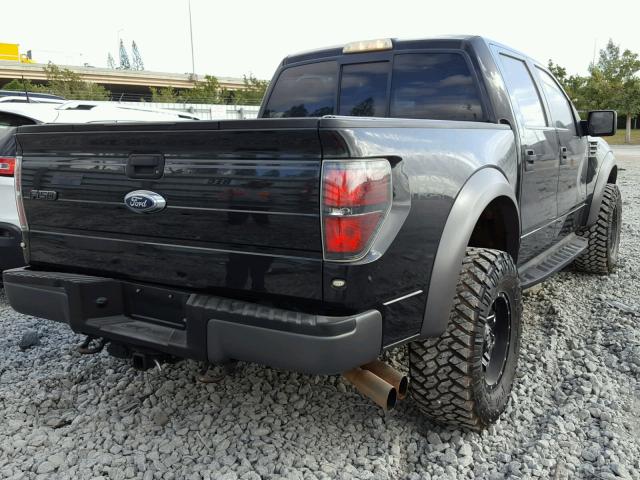 1FTFW1R68BFA67886 - 2011 FORD F150 SVT R BLACK photo 4