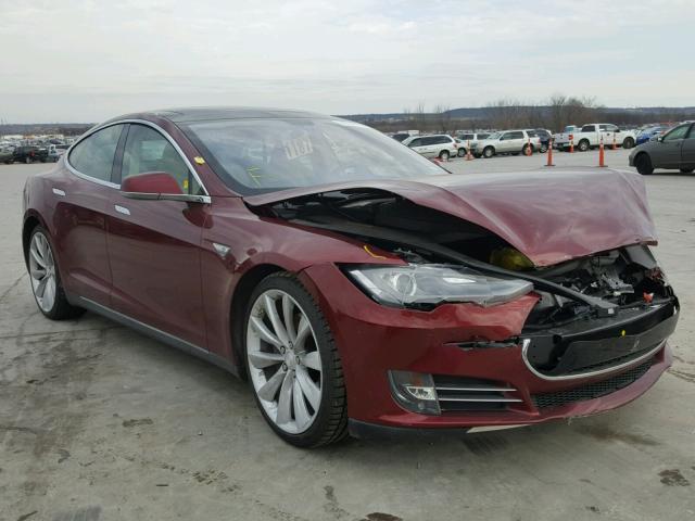 5YJSA1DN0CFS00139 - 2012 TESLA MODEL S RED photo 1