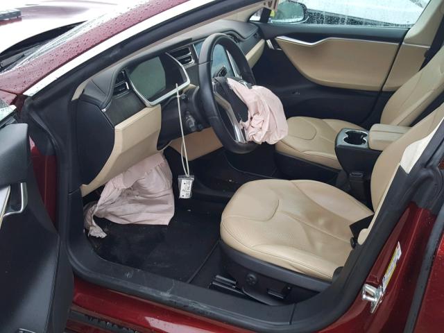 5YJSA1DN0CFS00139 - 2012 TESLA MODEL S RED photo 5