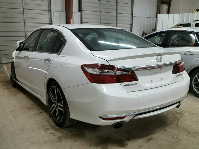 1HGCR2F65GA222890 - 2016 HONDA ACCORD SPO WHITE photo 3