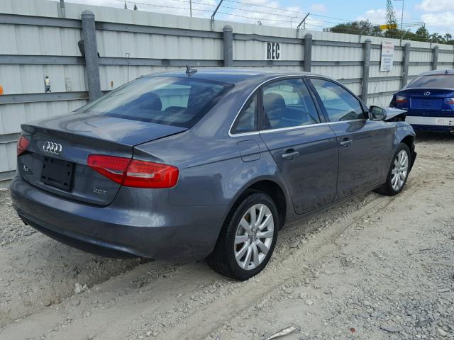 WAUAFAFL0DN046802 - 2013 AUDI A4 PREMIUM GRAY photo 4