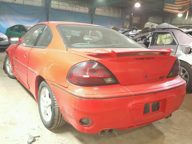 1G2NW12E2YM747336 - 2000 PONTIAC GRAND AM G RED photo 3