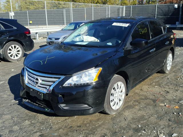 3N1AB7AP7FY360418 - 2015 NISSAN SENTRA S BLACK photo 2