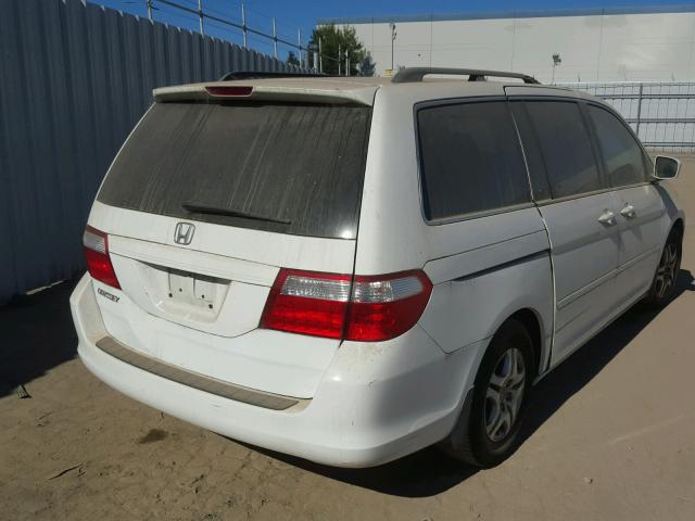 5FNRL38407B050349 - 2007 HONDA ODYSSEY EX WHITE photo 4