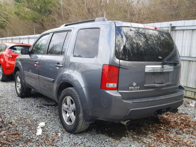 5FNYF3H73BB018274 - 2011 HONDA PILOT EXLN GRAY photo 3