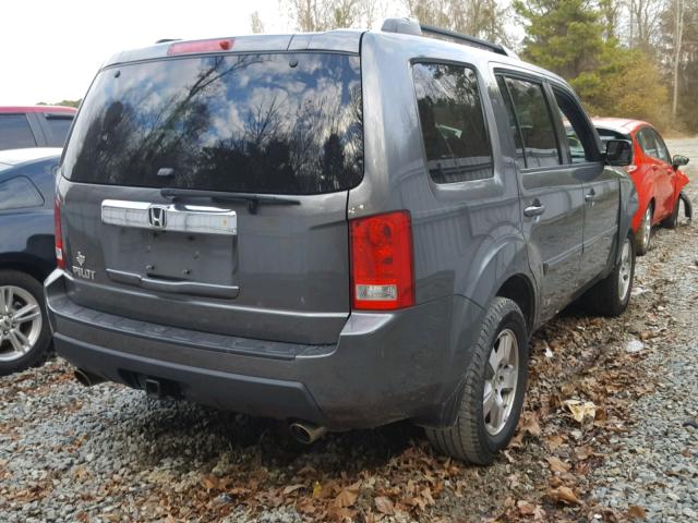 5FNYF3H73BB018274 - 2011 HONDA PILOT EXLN GRAY photo 4