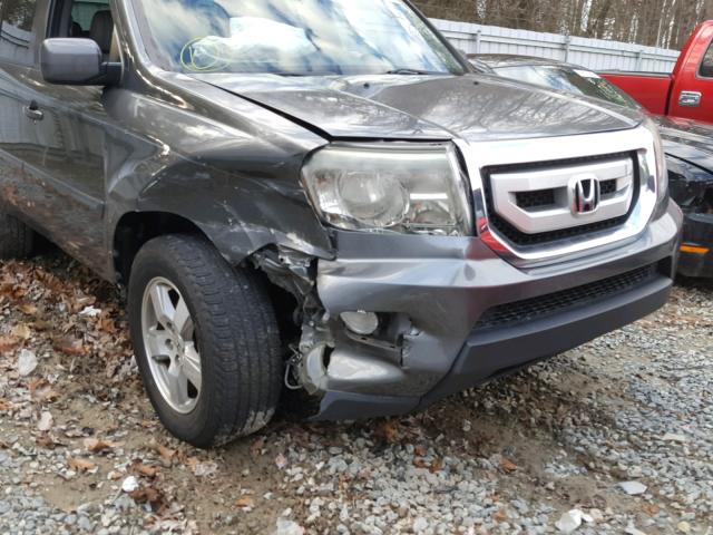 5FNYF3H73BB018274 - 2011 HONDA PILOT EXLN GRAY photo 9