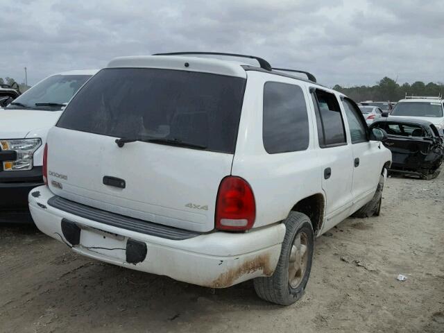 1B4HS28N3YF105842 - 2000 DODGE DURANGO WHITE photo 4