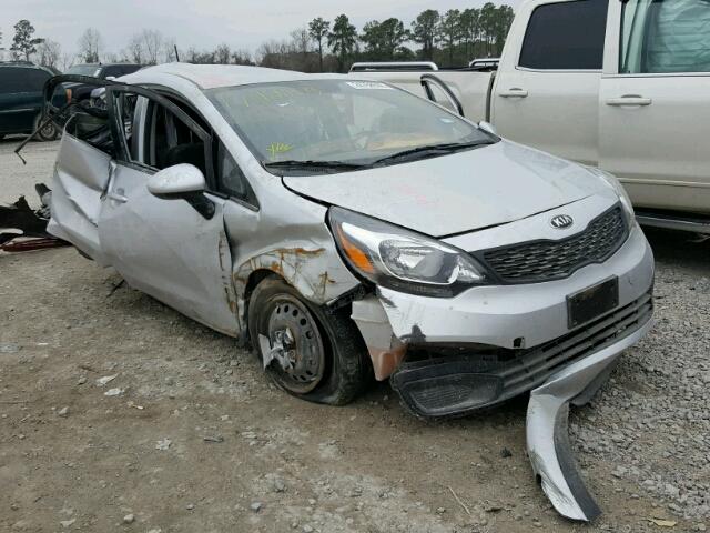 KNADM4A31F6425364 - 2015 KIA RIO LX SILVER photo 1