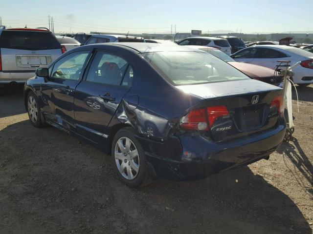 1HGFA16596L075871 - 2006 HONDA CIVIC LX BLUE photo 3