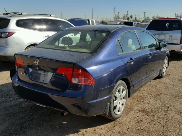 1HGFA16596L075871 - 2006 HONDA CIVIC LX BLUE photo 4