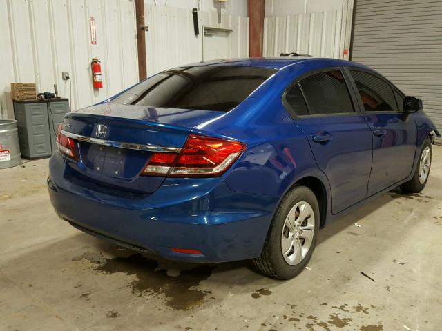 19XFB2F58DE257732 - 2013 HONDA CIVIC LX BLUE photo 4