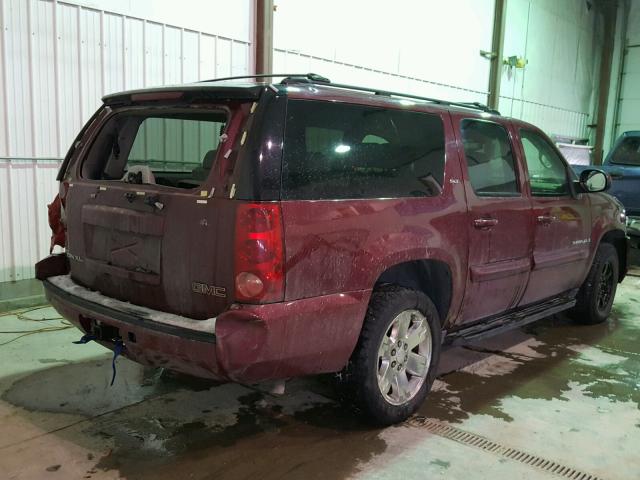 1GKFK16367J248287 - 2007 GMC YUKON XL K MAROON photo 4