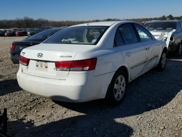 5NPET46CX7H286698 - 2007 HYUNDAI SONATA GLS WHITE photo 4