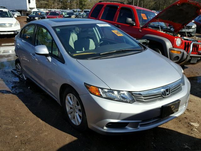 19XFB2F89CE049058 - 2012 HONDA CIVIC EX ვერცხლისფერი ფოტო 1