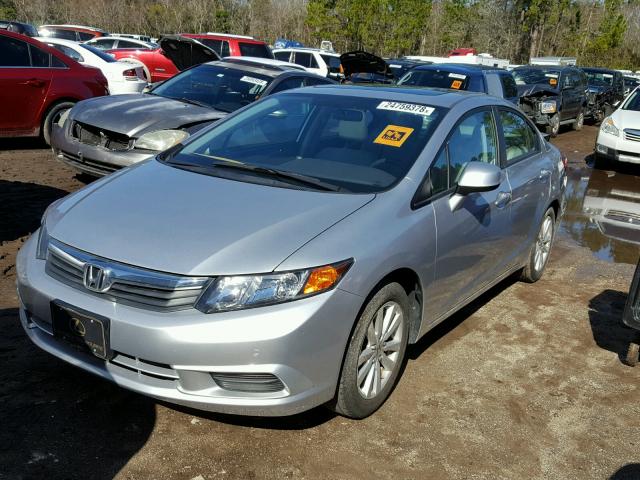 19XFB2F89CE049058 - 2012 HONDA CIVIC EX ვერცხლისფერი ფოტო 2