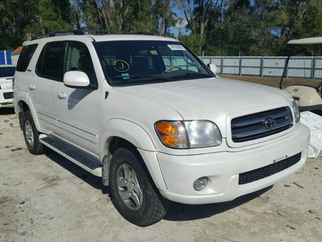 5TDBT48A72S121483 - 2002 TOYOTA SEQUOIA LI WHITE photo 1