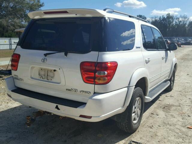 5TDBT48A72S121483 - 2002 TOYOTA SEQUOIA LI WHITE photo 4