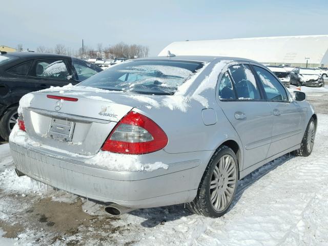 WDBUF87X68B327521 - 2008 MERCEDES-BENZ E 350 4MAT SILVER photo 4