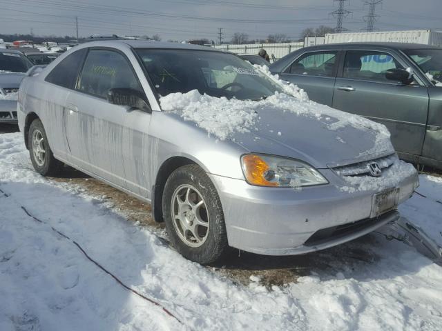 1HGEM22522L004505 - 2002 HONDA CIVIC LX SILVER photo 1