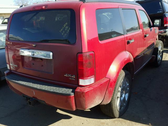 1D8GU58607W680466 - 2007 DODGE NITRO RED photo 4