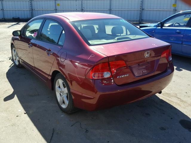 1HGFA16806L061898 - 2006 HONDA CIVIC EX BURGUNDY photo 3