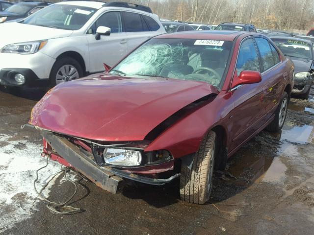 4A3AA46L7YE100327 - 2000 MITSUBISHI GALANT ES MAROON photo 2