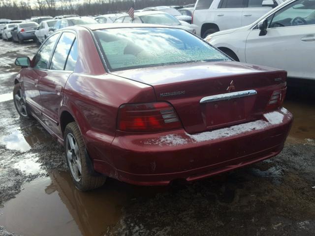 4A3AA46L7YE100327 - 2000 MITSUBISHI GALANT ES MAROON photo 3