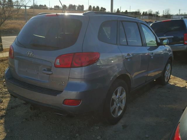 5NMSH73E88H129617 - 2008 HYUNDAI SANTA FE S SILVER photo 4