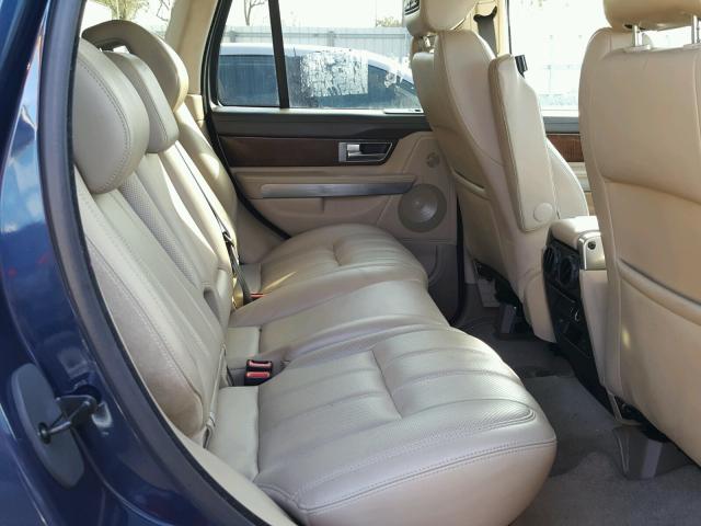 SALSH2E43BA296615 - 2011 LAND ROVER RANGE ROVE BLUE photo 6