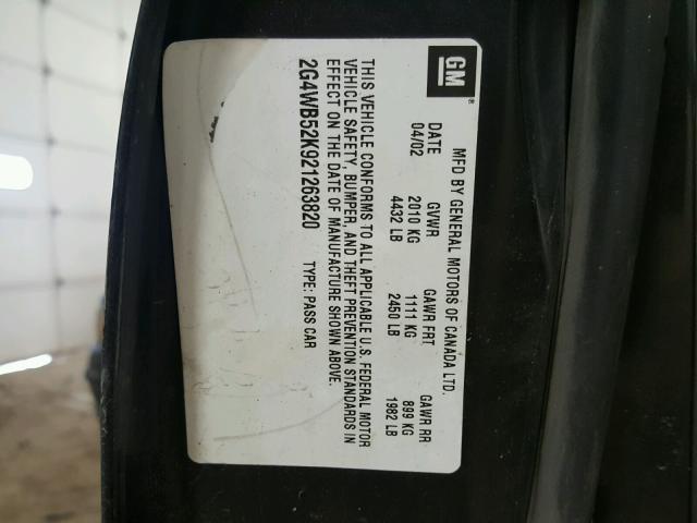 2G4WB52K921263820 - 2002 BUICK REGAL LS 黑色 照片 10