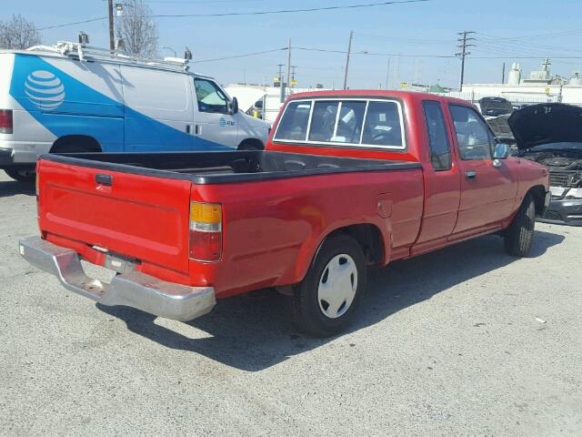 JT4RN93P6K0002943 - 1989 TOYOTA PICKUP 1/2 RED photo 4