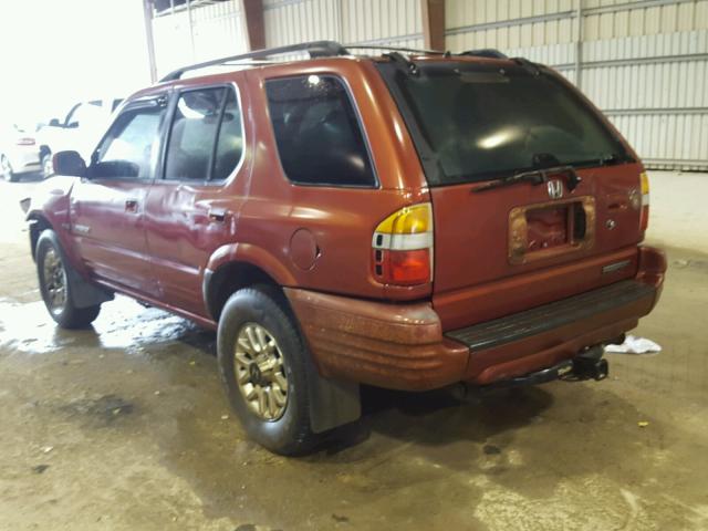 4S6CK58W914414145 - 2001 HONDA PASSPORT E 橙色 照片 3