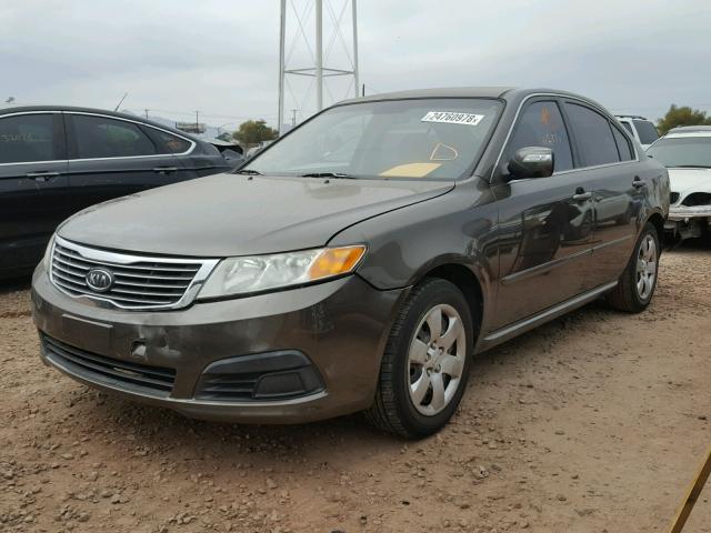 KNAGE228795358594 - 2009 KIA OPTIMA BROWN photo 2