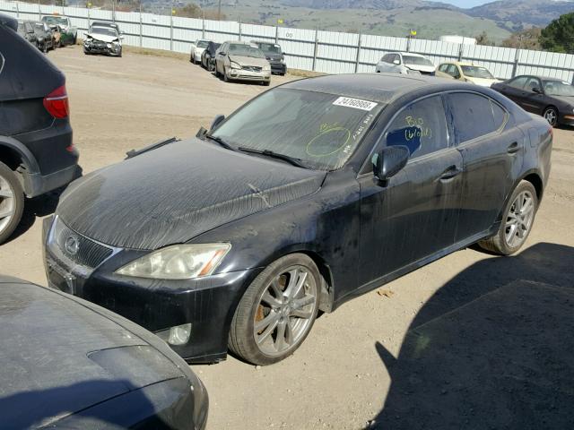 JTHBE262385017693 - 2008 LEXUS IS 350 BLACK photo 2