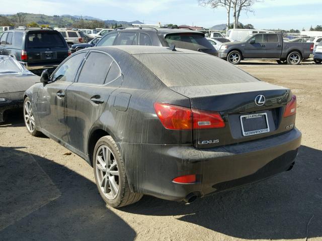 JTHBE262385017693 - 2008 LEXUS IS 350 BLACK photo 3