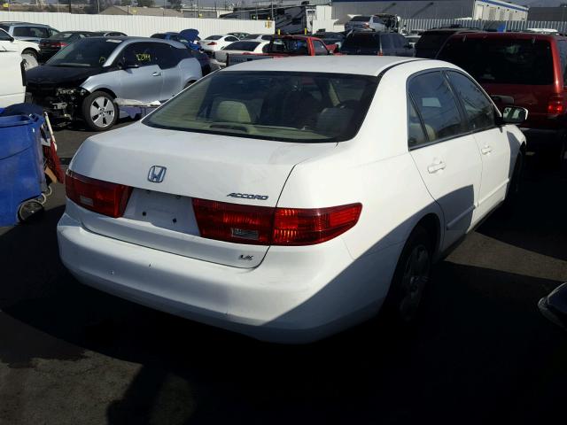 1HGCM56435A194017 - 2005 HONDA ACCORD LX WHITE photo 4