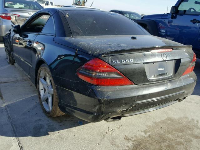 WDBSK71F39F146030 - 2009 MERCEDES-BENZ SL 550 BLACK photo 3