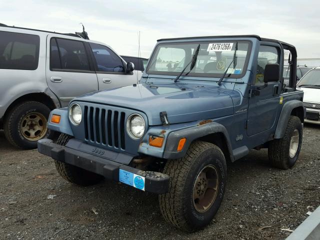 1J4FY29P0XP476873 - 1999 JEEP WRANGLER / BLUE photo 2