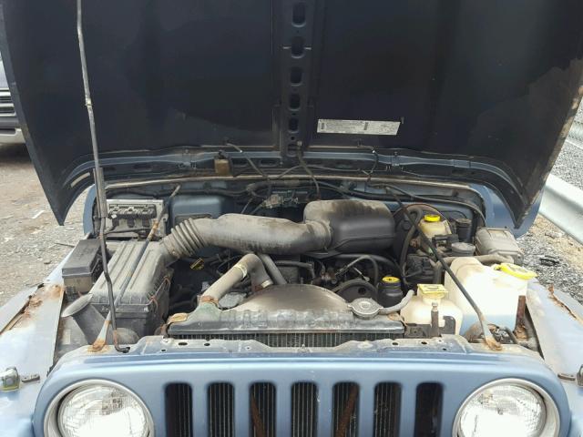 1J4FY29P0XP476873 - 1999 JEEP WRANGLER / BLUE photo 7