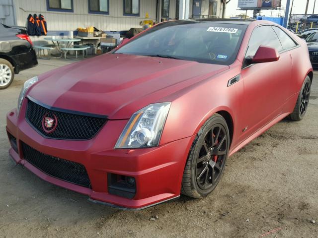 1G6DV1EP0B0111667 - 2011 CADILLAC CTS-V RED photo 2