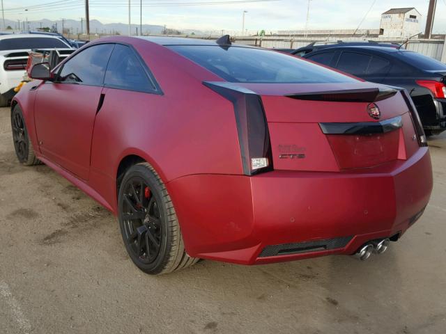 1G6DV1EP0B0111667 - 2011 CADILLAC CTS-V RED photo 3