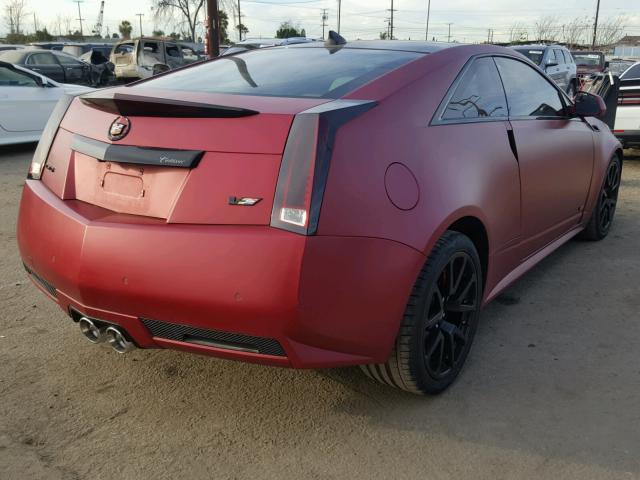 1G6DV1EP0B0111667 - 2011 CADILLAC CTS-V RED photo 4