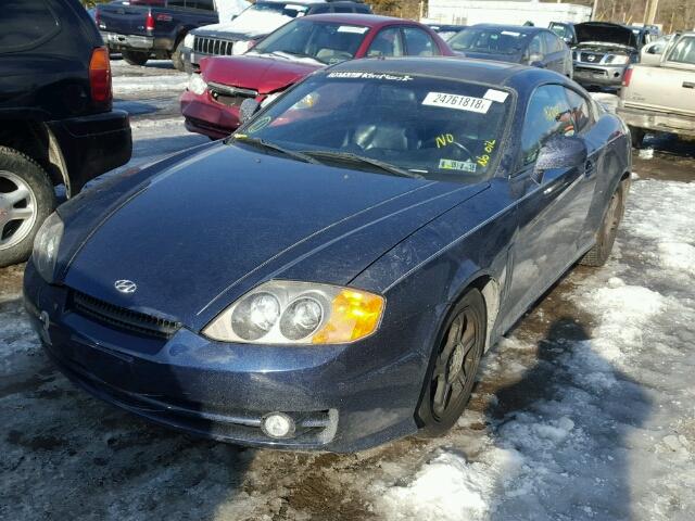 KMHHN65F73U067515 - 2003 HYUNDAI TIBURON GT BLUE photo 2