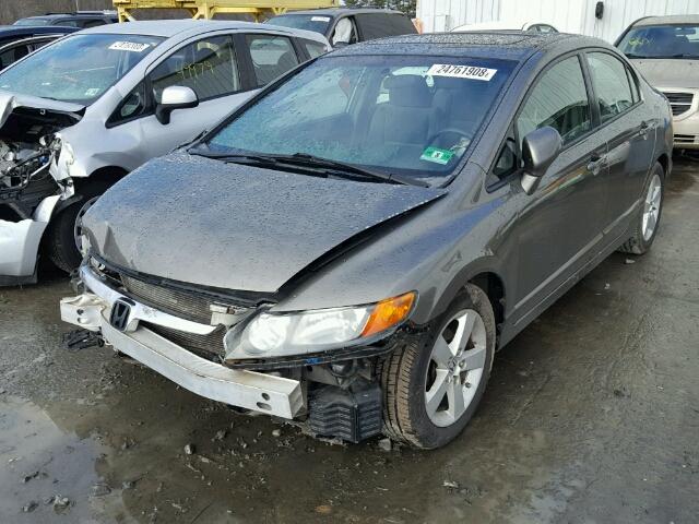 2HGFA16808H533310 - 2008 HONDA CIVIC EX GRAY photo 2