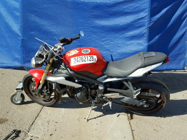 SMTL02NE4GT727830 - 2016 TRIUMPH MOTORCYCLE STREET TRI RED photo 9