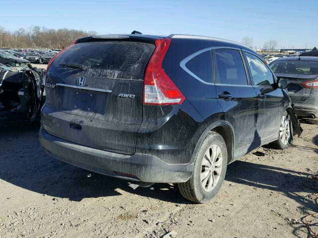 2HKRM4H71CH615748 - 2012 HONDA CR-V EXL BLACK photo 4