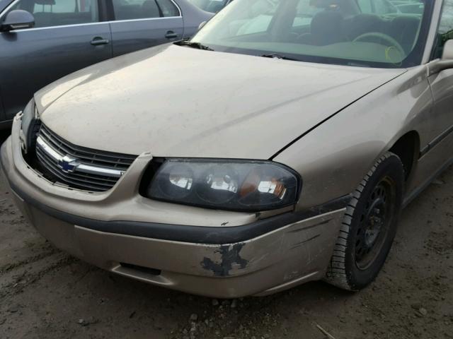 2G1WF52E139268783 - 2003 CHEVROLET IMPALA TAN photo 10